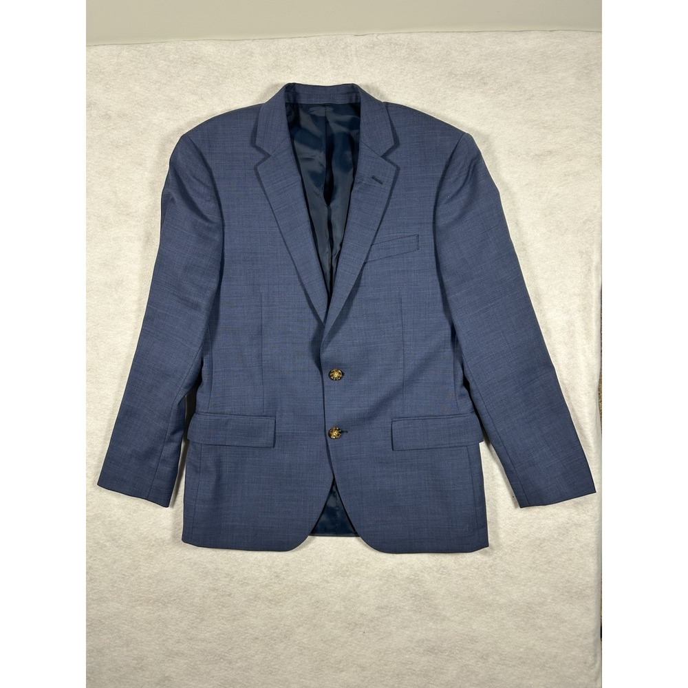 NEW J Crew Men 38S Navy Blue Thompson Wool Two-Button Sport Coat Blazer Jacket - Picture 1 of 8